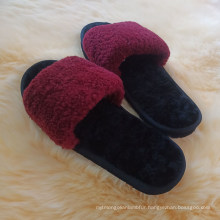 Warm Real Sheepskin Slipper Shoes Women